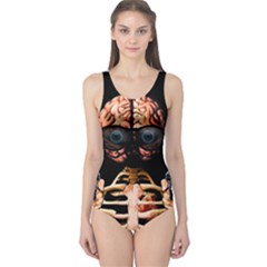 Do What Your Brain Says One Piece Swimsuit by Valentinaart