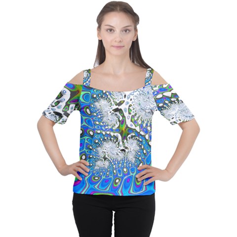 Fractal Fantasy 717b Cutout Shoulder Tee by Fractalworld