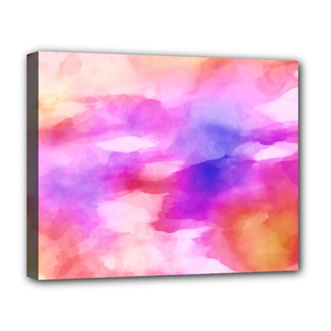 Colorful Abstract Pink And Purple Pattern Deluxe Canvas 20  X 16   by paulaoliveiradesign