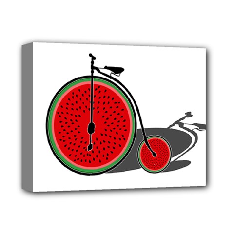 Watermelon Bicycle  Deluxe Canvas 14  X 11  by Valentinaart