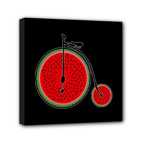 Watermelon Bicycle  Mini Canvas 6  X 6  by Valentinaart