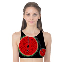 Watermelon Bicycle  Tank Bikini Top by Valentinaart