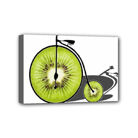 Kiwi Bicycle  Mini Canvas 6  X 4  by Valentinaart