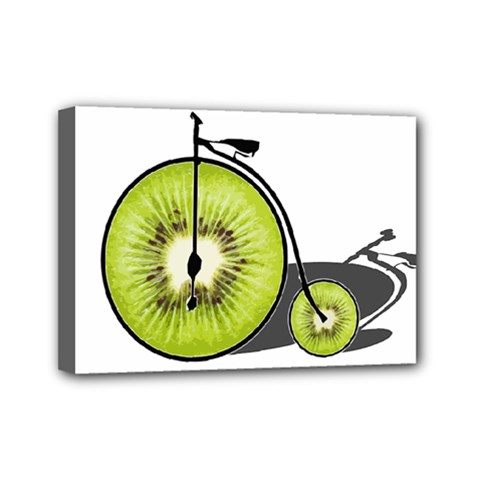 Kiwi Bicycle  Mini Canvas 7  X 5  by Valentinaart