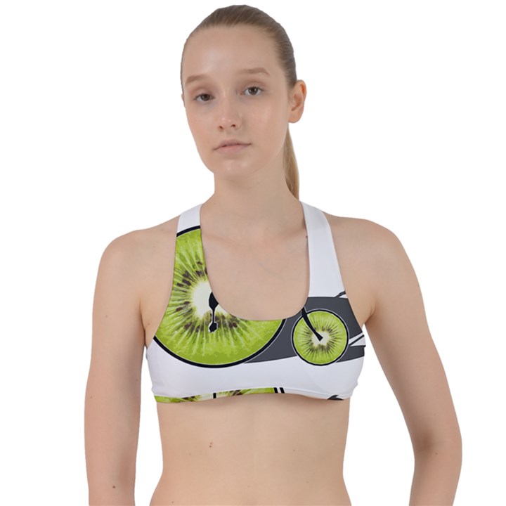 Kiwi bicycle  Criss Cross Racerback Sports Bra