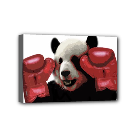 Boxing Panda  Mini Canvas 6  X 4  by Valentinaart