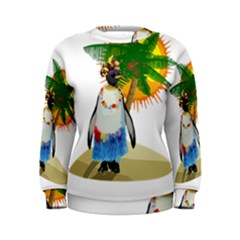 Tropical Penguin Women s Sweatshirt by Valentinaart