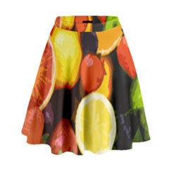 Fruits Pattern High Waist Skirt