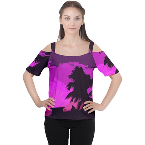 Landscape Cutout Shoulder Tee by Valentinaart