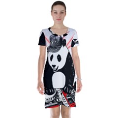 Deejay Panda Short Sleeve Nightdress by Valentinaart