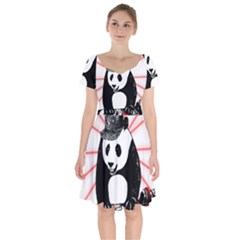 Deejay panda Short Sleeve Bardot Dress