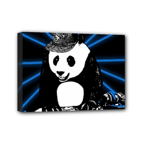 Deejay Panda Mini Canvas 7  X 5  by Valentinaart