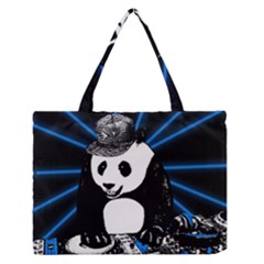 Deejay Panda Medium Zipper Tote Bag by Valentinaart