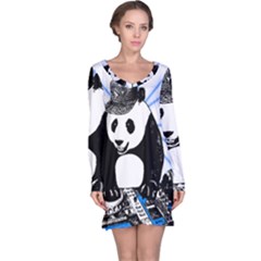 Deejay Panda Long Sleeve Nightdress by Valentinaart