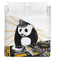 Deejay Panda Duvet Cover (queen Size) by Valentinaart