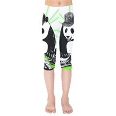 Deejay Panda Kids  Capri Leggings  by Valentinaart