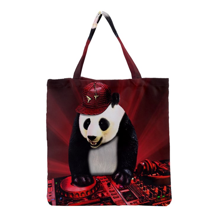 Deejay panda Grocery Tote Bag