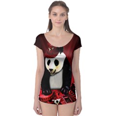 Deejay Panda Boyleg Leotard  by Valentinaart