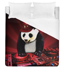 Deejay Panda Duvet Cover (queen Size) by Valentinaart