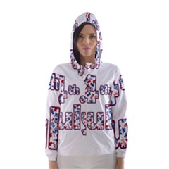 4th Of July Independence Day Hooded Wind Breaker (women) by Valentinaart