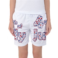 4th Of July Independence Day Women s Basketball Shorts by Valentinaart