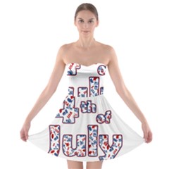 4th Of July Independence Day Strapless Bra Top Dress by Valentinaart