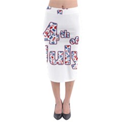 4th Of July Independence Day Midi Pencil Skirt by Valentinaart