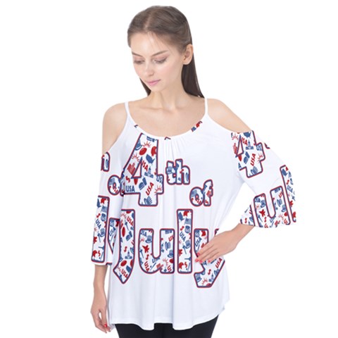 4th Of July Independence Day Flutter Tees by Valentinaart