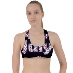 4th Of July Independence Day Criss Cross Racerback Sports Bra by Valentinaart