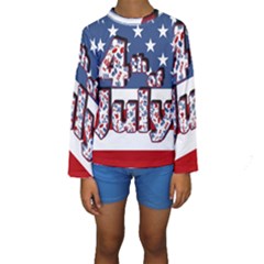 4th Of July Independence Day Kids  Long Sleeve Swimwear by Valentinaart