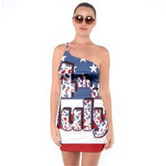 4th Of July Independence Day One Soulder Bodycon Dress by Valentinaart