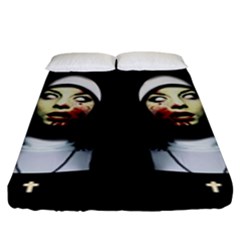 Horror Nuns Fitted Sheet (king Size) by Valentinaart