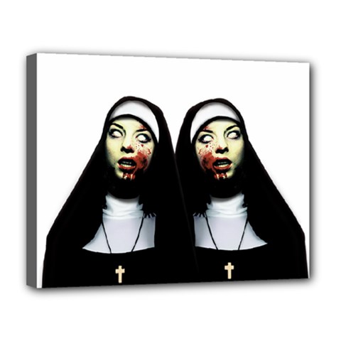 Horror Nuns Canvas 14  X 11  by Valentinaart