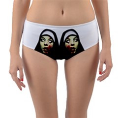 Horror Nuns Reversible Mid-waist Bikini Bottoms by Valentinaart