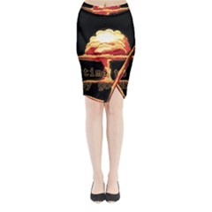 Nuclear Explosion Midi Wrap Pencil Skirt by Valentinaart