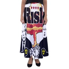 Nuclear Explosion Trump And Kim Jong Flared Maxi Skirt by Valentinaart