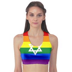 Gay Pride Israel Flag Sports Bra by Valentinaart