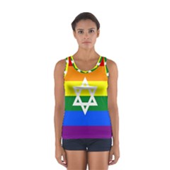 Gay Pride Israel Flag Sport Tank Top  by Valentinaart
