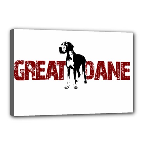 Great Dane Canvas 18  x 12 