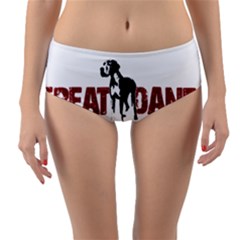 Great Dane Reversible Mid-waist Bikini Bottoms by Valentinaart