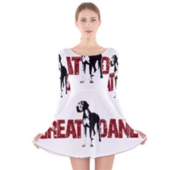 Great Dane Long Sleeve Velvet Skater Dress