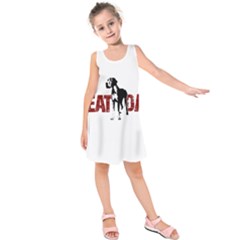 Great Dane Kids  Sleeveless Dress by Valentinaart