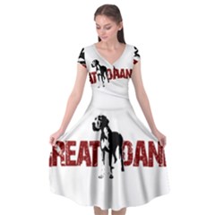 Great Dane Cap Sleeve Wrap Front Dress by Valentinaart