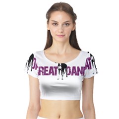 Great Dane Short Sleeve Crop Top (tight Fit) by Valentinaart