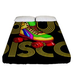 Roller Skater 80s Fitted Sheet (queen Size) by Valentinaart