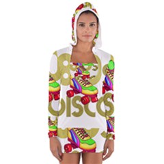 Roller Skater 80s Long Sleeve Hooded T-shirt by Valentinaart