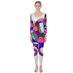 Roller Skater 80s Long Sleeve Catsuit