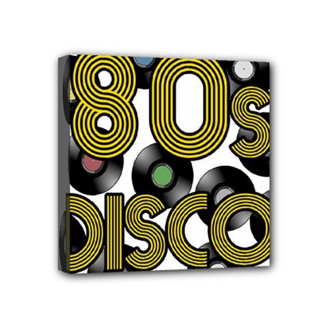  80s Disco Vinyl Records Mini Canvas 4  X 4  by Valentinaart
