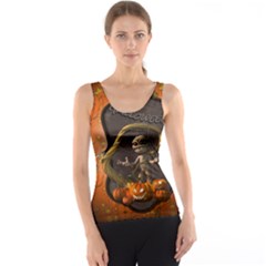 Halloween, Funny Mummy With Pumpkins Tank Top by FantasyWorld7