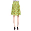 Green and Yellow Banana Bunch Pattern A-Line Skirt View2